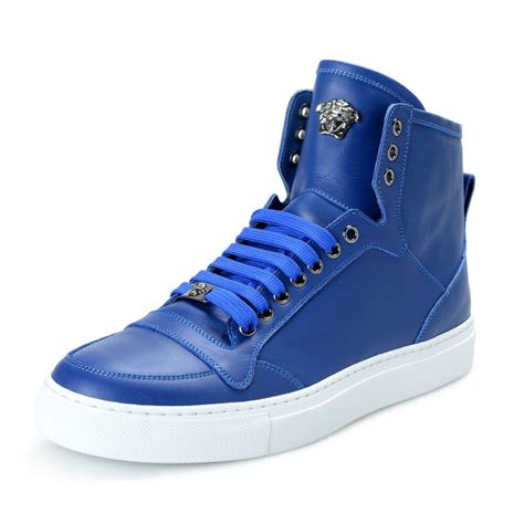 versace blue high top sneakers|versace black and white sneakers.